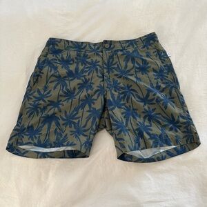 Onia Palm Print Swim Trunks